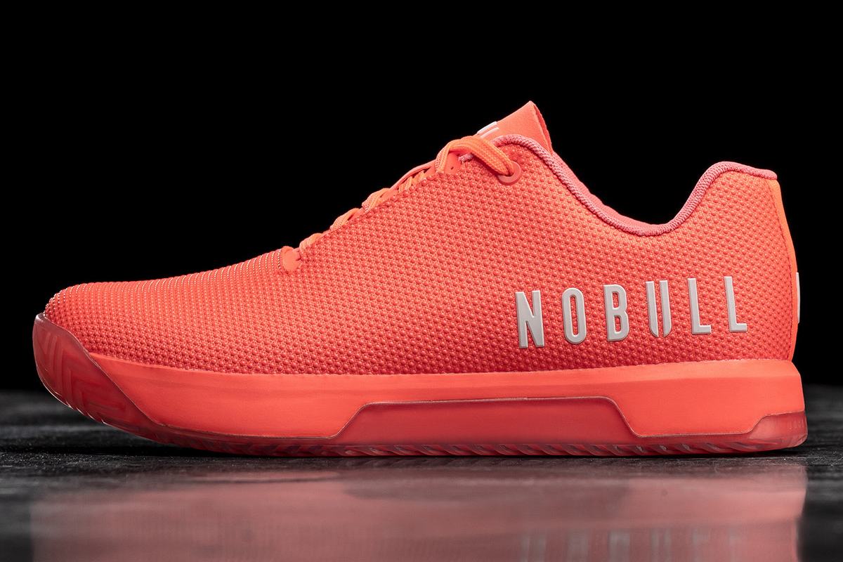 Nobull Superfabric Crossfit® Neon Men\'s Crossfit Shoes Coral | Australia (MQ2176)